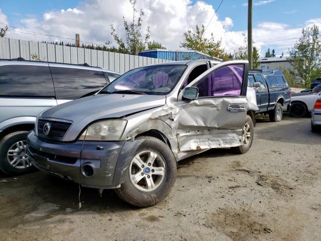 KNAJC52183A131495 - 2003 KIA SORENTO SILVER photo 2