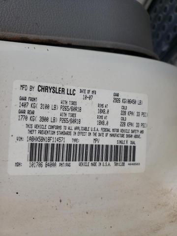 1A8HX58N18F114571 - 2008 CHRYSLER ASPEN LIMI WHITE photo 10
