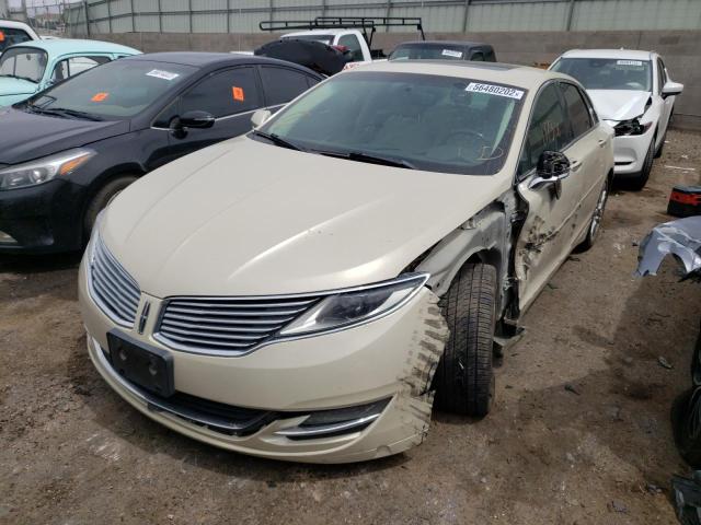 3LN6L2LU9ER825856 - 2014 LINCOLN MKZ HYBRID TAN photo 2