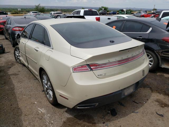 3LN6L2LU9ER825856 - 2014 LINCOLN MKZ HYBRID TAN photo 3