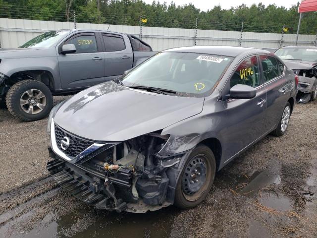 3N1AB7AP0KY351537 - 2019 NISSAN SENTRA S GRAY photo 2