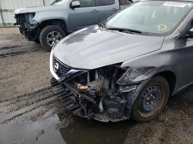 3N1AB7AP0KY351537 - 2019 NISSAN SENTRA S GRAY photo 9