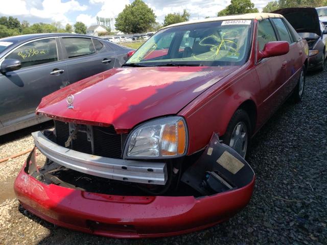 1G6KD54Y41U102814 - 2001 CADILLAC DEVILLE BURGUNDY photo 2