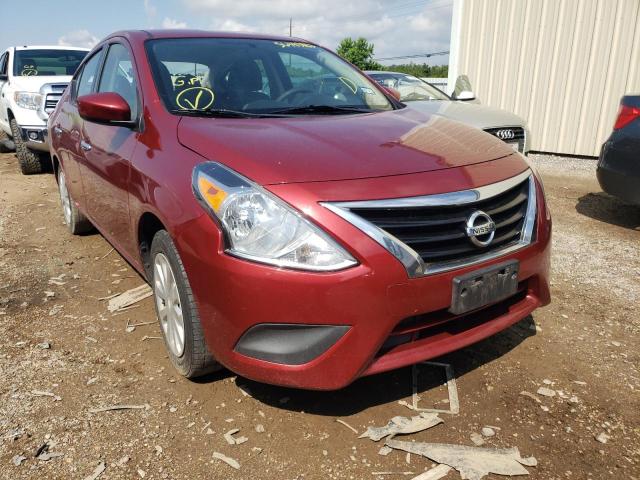 3N1CN7AP2KL826876 - 2019 NISSAN VERSA S RED photo 1