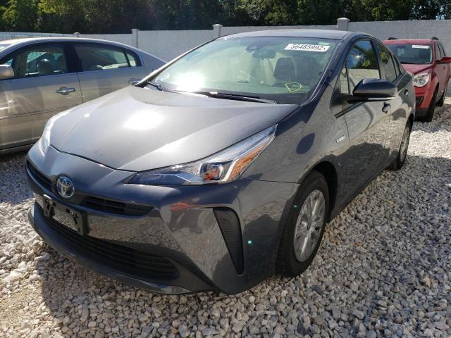 JTDKAMFU9M3140592 - 2021 TOYOTA PRIUS SPEC GRAY photo 2