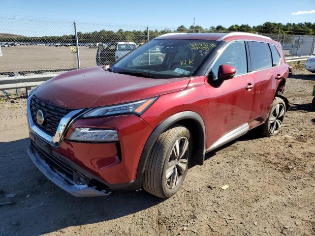 JN8AT3CB2MW203098 - 2021 NISSAN ROGUE SL RED photo 2