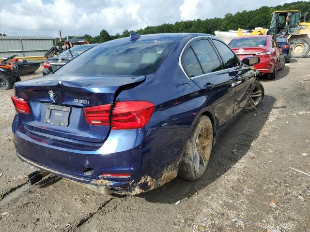 WBA8B9G53HNU48599 - 2017 BMW 330 I BLUE photo 4