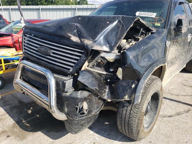 1FTRX14596FA81312 - 2006 FORD F150 BLACK photo 9