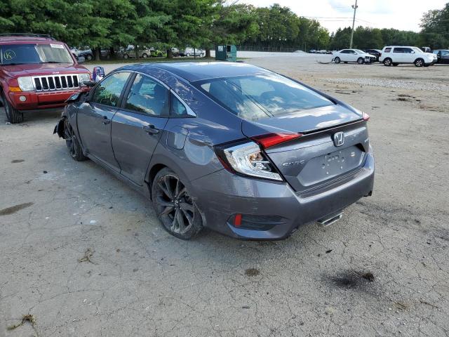 19XFC2F80KE039496 - 2019 HONDA CIVIC SPOR GRAY photo 3