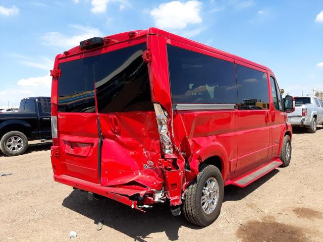 3C6TRVAGXKE517917 - 2019 RAM PROMASTER წითელი ფოტო 4