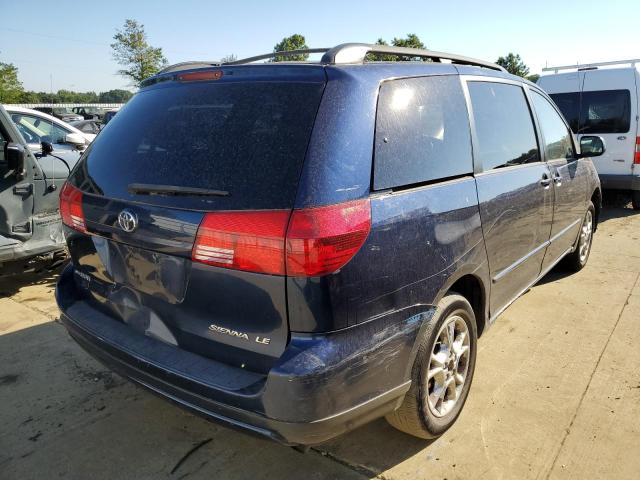 5TDBA23C84S012780 - 2004 TOYOTA SIENNA LE BLUE photo 4