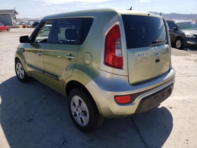 KNDJT2A54D7624608 - 2013 KIA SOUL GREEN photo 3