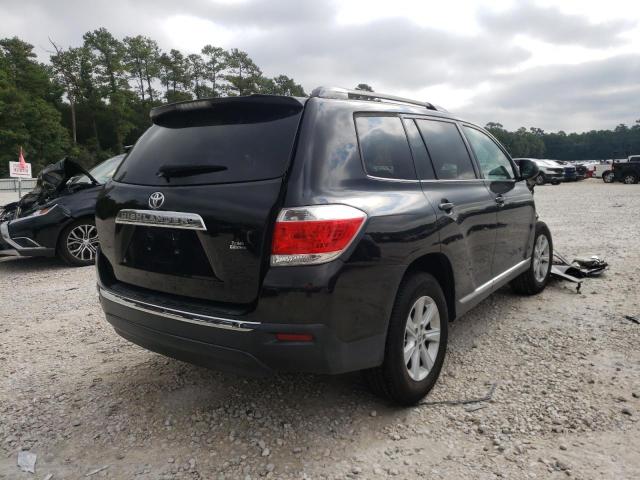 5TDZA3EHXDS039993 - 2013 TOYOTA HIGHLANDER BLACK photo 4