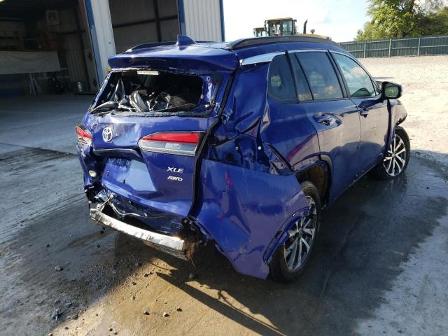 7MUDAABG7NV003860 - 2022 TOYOTA COROLLA CR BLUE photo 4