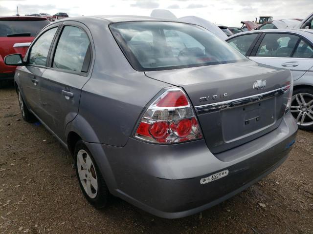 KL1TD56607B039414 - 2007 CHEVROLET AVEO BASE GRAY photo 3