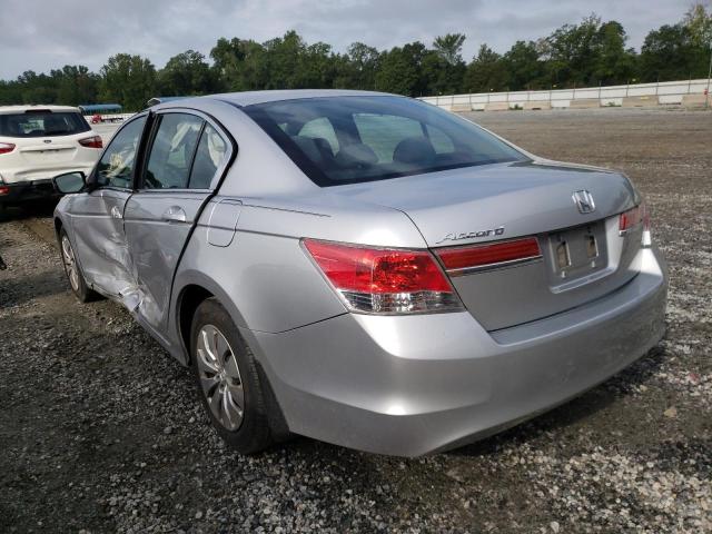 1HGCP2F33CA233456 - 2012 HONDA ACCORD LX SILVER photo 3