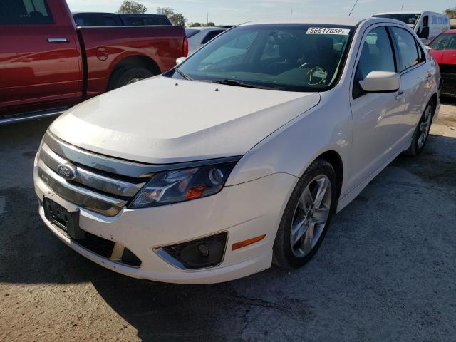 3FAHP0KC3BR136458 - 2011 FORD FUSION SPO WHITE photo 2