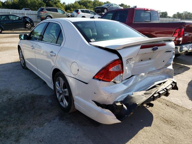 3FAHP0KC3BR136458 - 2011 FORD FUSION SPO WHITE photo 3