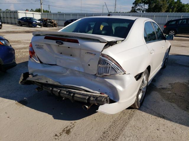 3FAHP0KC3BR136458 - 2011 FORD FUSION SPO WHITE photo 4