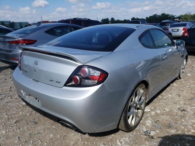 KMHHN66F97U248636 - 2007 HYUNDAI TIBURON GT SILVER photo 4