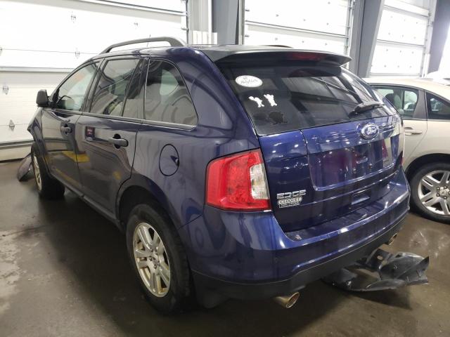 2FMDK3GC5BBA12428 - 2011 FORD EDGE SE BLUE photo 3