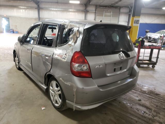 JHMGD38607S039729 - 2007 HONDA FIT GRAY photo 3