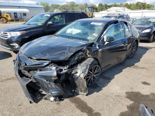 4T1S11AK3MU491346 - 2021 TOYOTA CAMRY NIGH BLACK photo 2