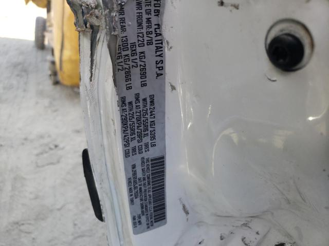 ZFBERFAB5J6L79304 - 2018 RAM PROMASTER თეთრი ფოტო 10