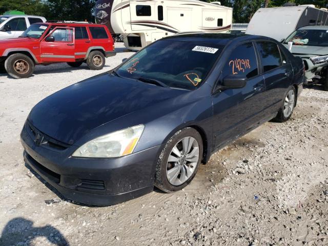 1HGCM55407A108716 - 2007 HONDA ACCORD LX BLUE photo 2