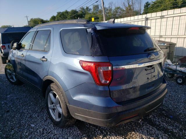 1FM5K7B83JGB28703 - 2018 FORD EXPLORER BLUE photo 3