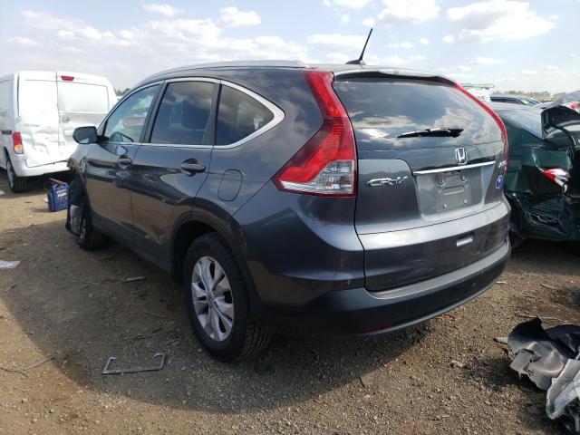 2HKRM4H73DH689139 - 2013 HONDA CR-V EXL GRAY photo 3