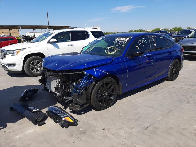 2HGFE2F52NH587686 - 2022 HONDA CIVIC SPOR BLUE photo 2