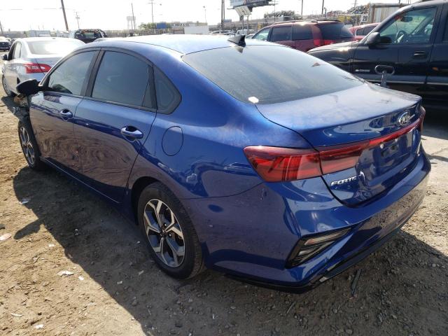 3KPF24AD1KE074194 - 2019 KIA FORTE FE BLUE photo 3