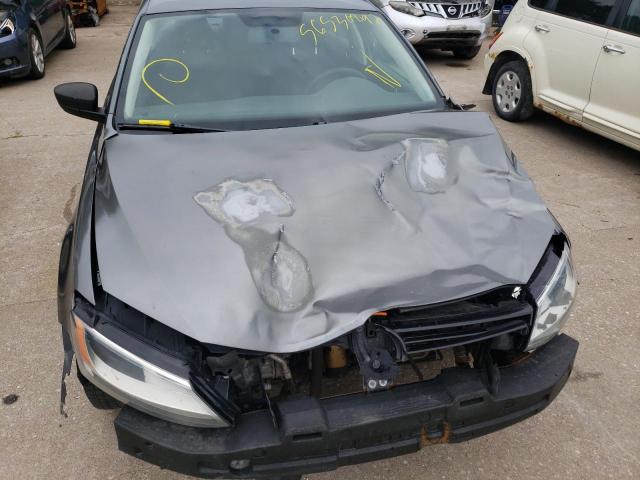 3VW2K7AJ4BM305095 - 2011 VOLKSWAGEN JETTA BASE Մոխրագույն լուսանկար 7