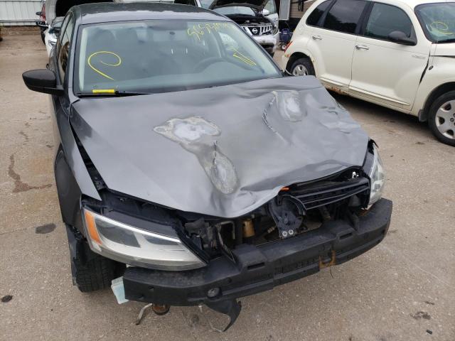 3VW2K7AJ4BM305095 - 2011 VOLKSWAGEN JETTA BASE Մոխրագույն լուսանկար 9