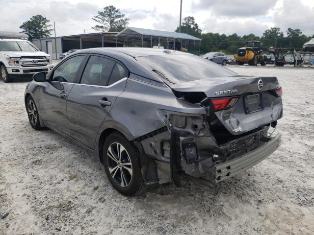 3N1AB8CV8LY214767 - 2020 NISSAN SENTRA SV GRAY photo 3