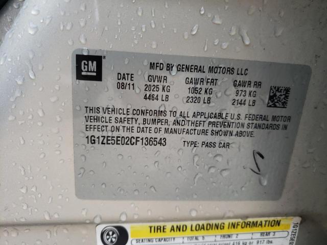 1G1ZE5E02CF136543 - 2012 CHEVROLET MALIBU LTZ ყავისფერი ფოტო 10