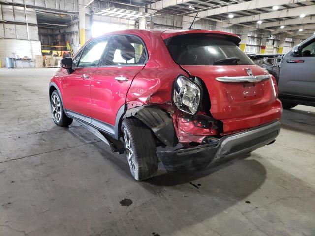 ZFBCFXCT5GP376160 - 2016 FIAT 500X TREKK RED photo 3