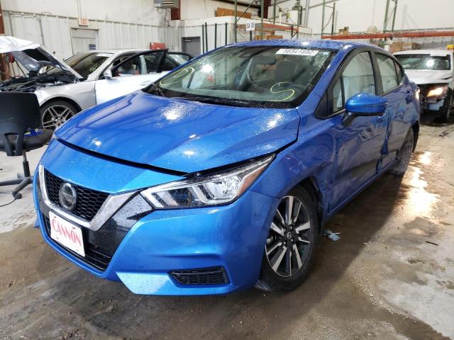 3N1CN8EV9ML846737 - 2021 NISSAN VERSA SV BLUE photo 2