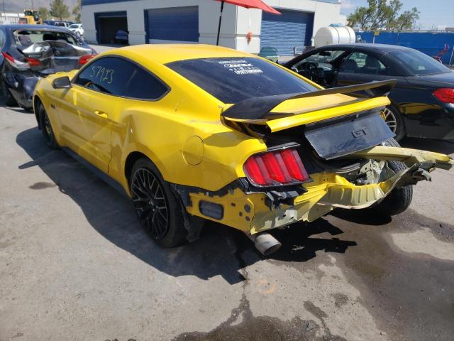 1FA6P8CF2F5418078 - 2015 FORD MUSTANG GT YELLOW photo 3