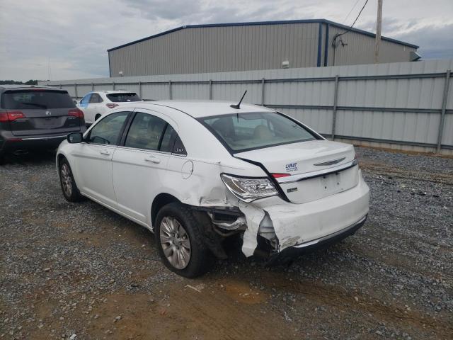 1C3CCBAG1CN256476 - 2012 CHRYSLER 200 WHITE photo 3