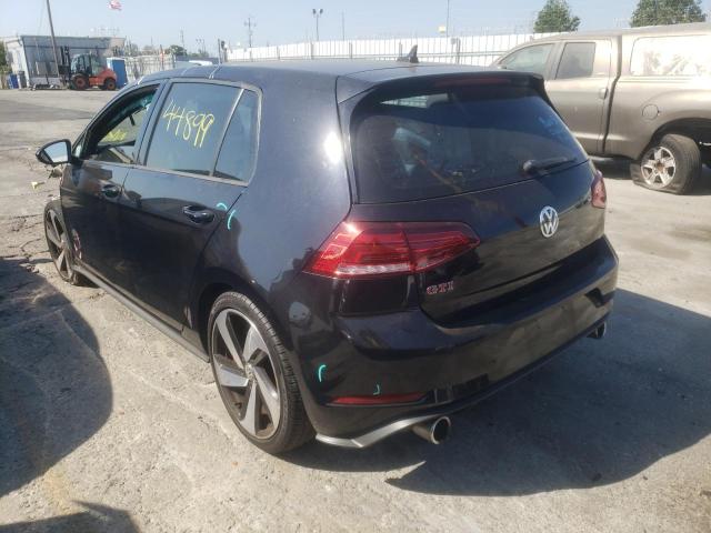 3VW6T7AUXLM013607 - 2020 VOLKSWAGEN GTI S BLACK photo 3