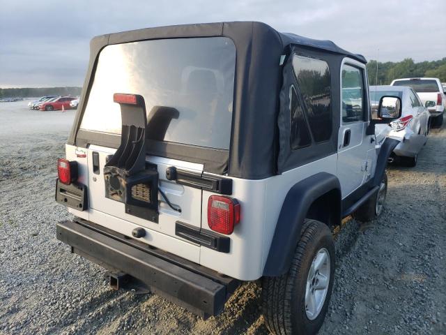 1J4FA39S76P789657 - 2006 JEEP WRANGLER SILVER photo 4