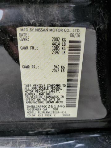 1N4BL3AP7GC261346 - 2016 NISSAN ALTIMA 3.5 BLACK photo 10