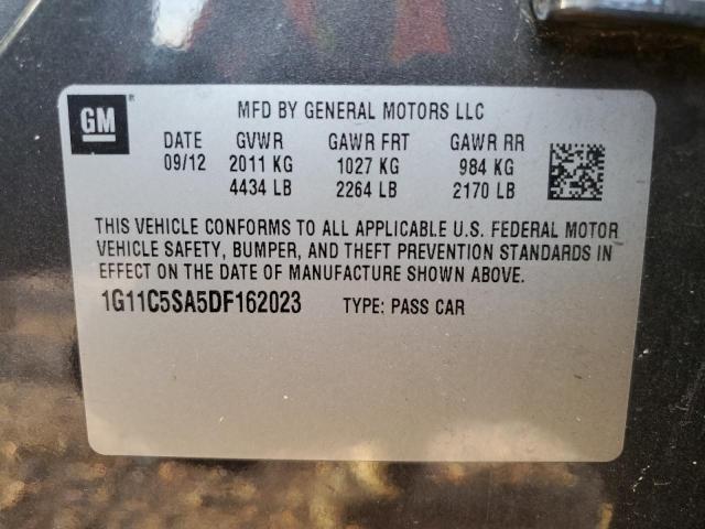 1G11C5SA5DF162023 - 2013 CHEVROLET MALIBU 1LT 灰色 照片 10