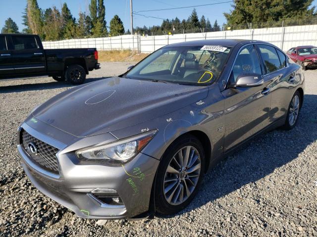 JN1EV7AP0JM355839 - 2018 INFINITI Q50 LUXE GRAY photo 2