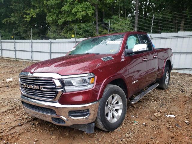 1C6RREDT3KN838325 - 2019 RAM 1500 LARAM BURGUNDY photo 2