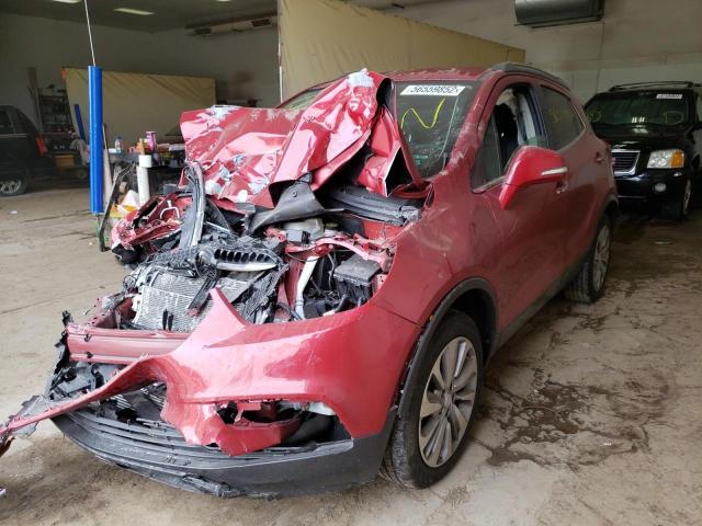 KL4CJASB0KB947264 - 2019 BUICK ENCORE PRE RED photo 2