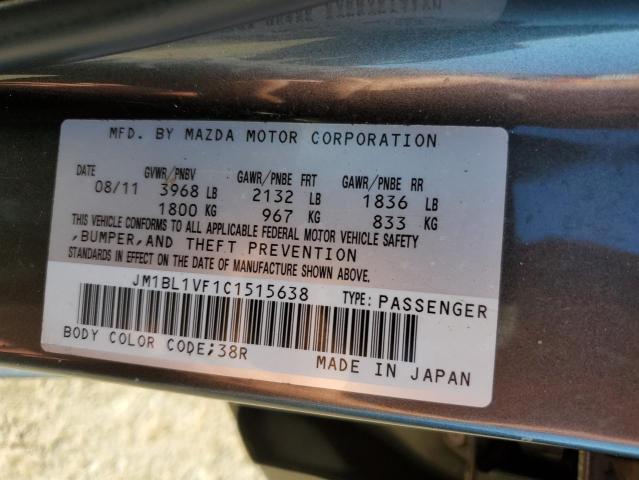 JM1BL1VF1C1515638 - 2012 MAZDA 3 I GRAY photo 10