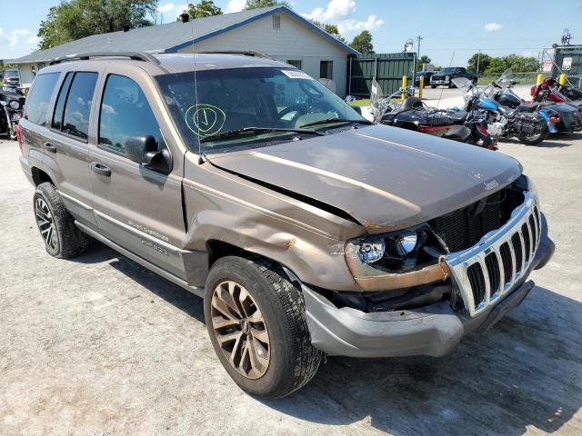 1J4GX48S52C103739 - 2002 JEEP GRAND CHER BROWN photo 1